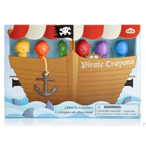 crayons pirate en plastique, ne salis pas les mains , adaptés pour les petites