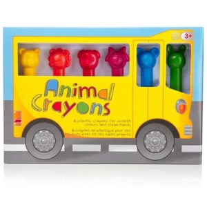 crayons animaux en cire non toxique, adaptés aux petites mains et qui ne salissent pas