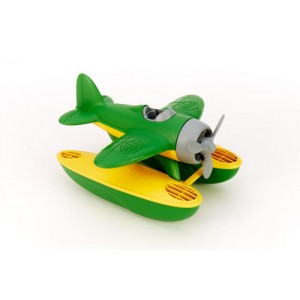 hydravion vert en bidon de lait recyclé