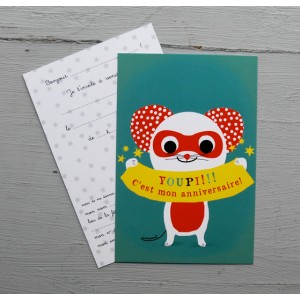 cartes d'invitation - super souris