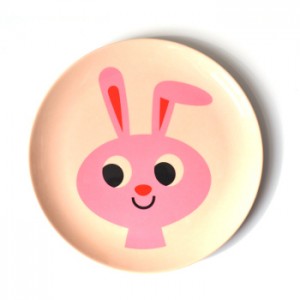assiette mélamine lapin