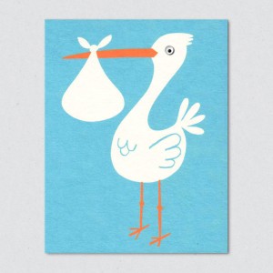 carte cigogne bleue