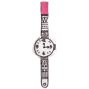 montre à colorier dos rose